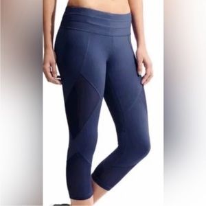 Athleta Sonar Mesh Capri in Iron Blue Small Tall